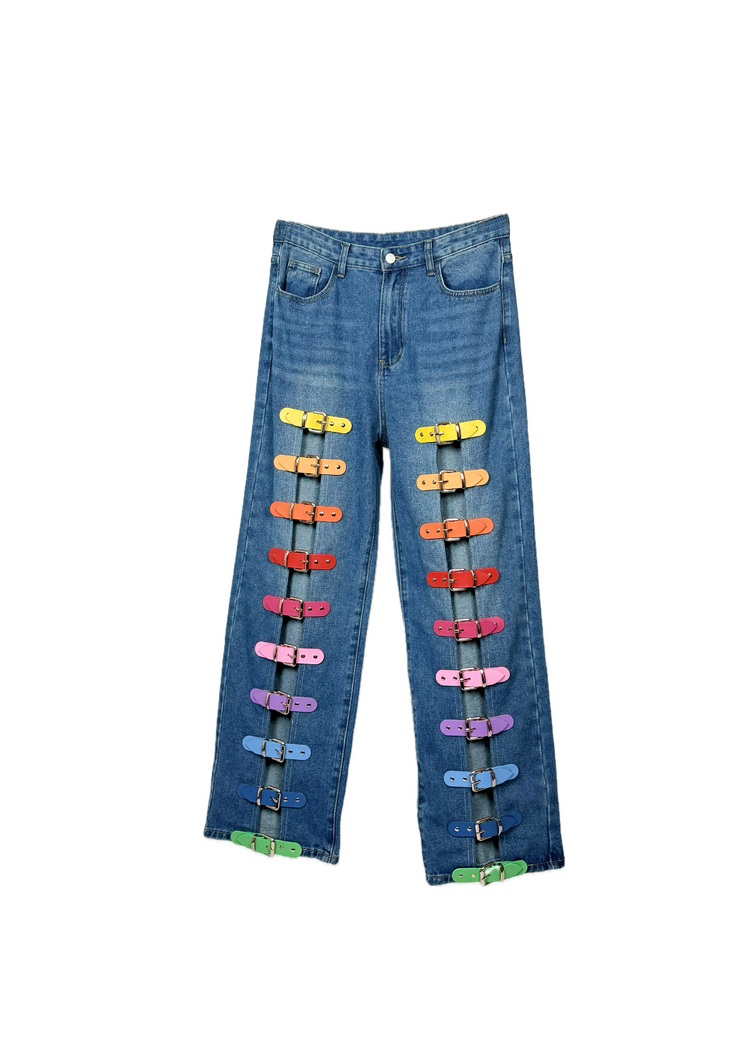 BUCKLE JEANS RAINBOW STRAIGHT