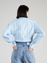 GOTS BINIA BLOUSE - BLUE/WHITE STRIPED