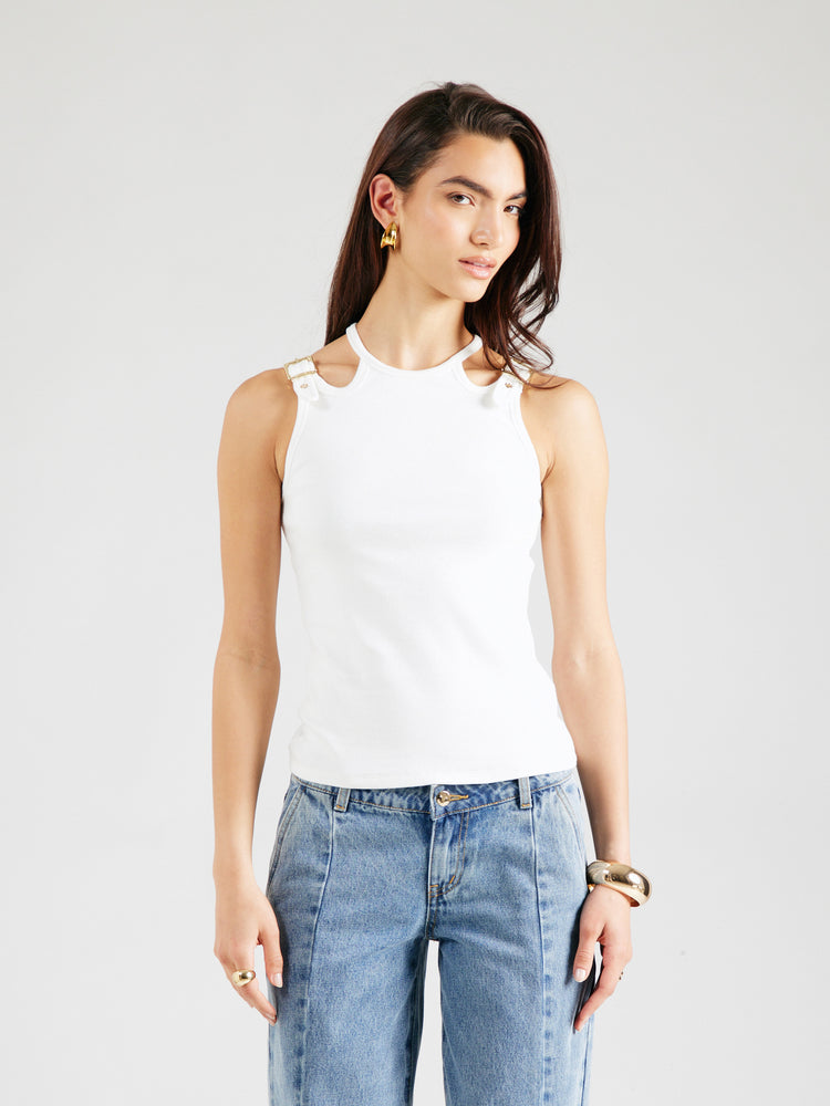 TANKTOP WITH BUCKLES – WHITE