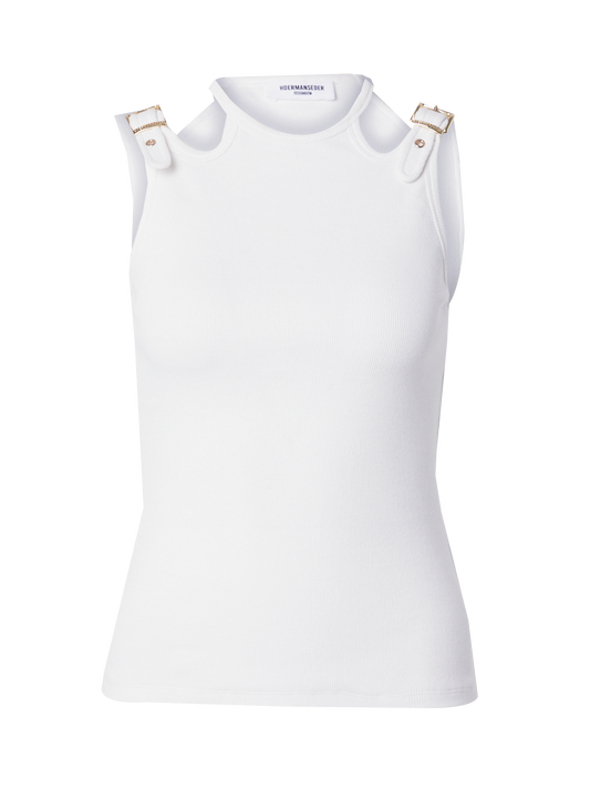 TANKTOP WITH BUCKLES – WHITE