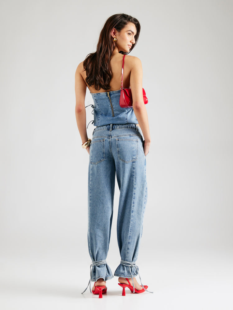 JEANS WITH BOW – BLUE