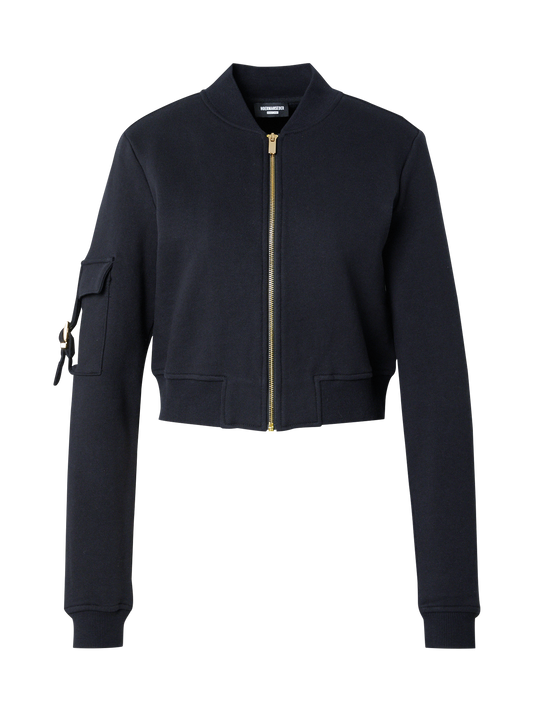 SWEATSHIRT WITH POCKET DETAIL – BLACK