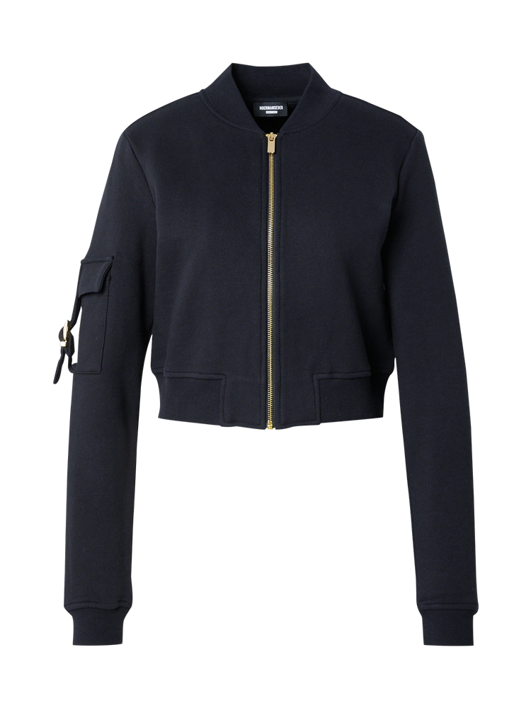 SWEATSHIRT WITH POCKET DETAIL – BLACK